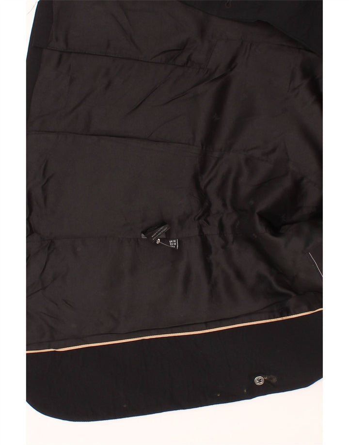 WHISTLES Womens 1 Button Blazer Jacket UK 10 Small  Black Wool Vintage Whistles and Second-Hand Whistles from Messina Hembry 