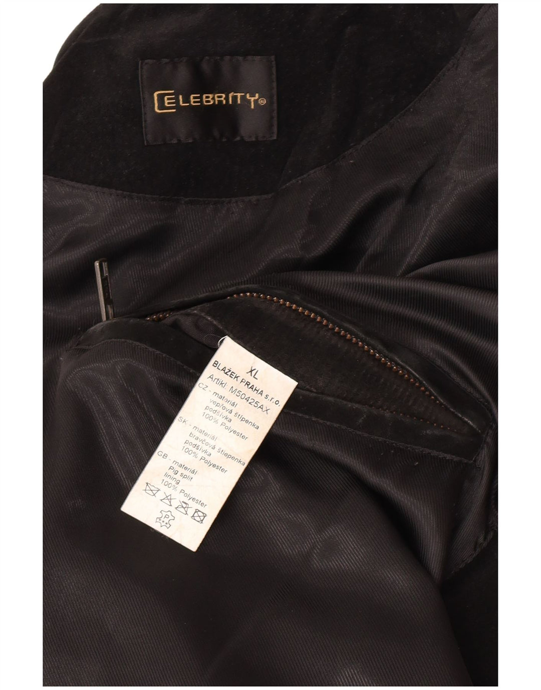 Vintage herre ruskindsjakke UK 42 XL brunt læder