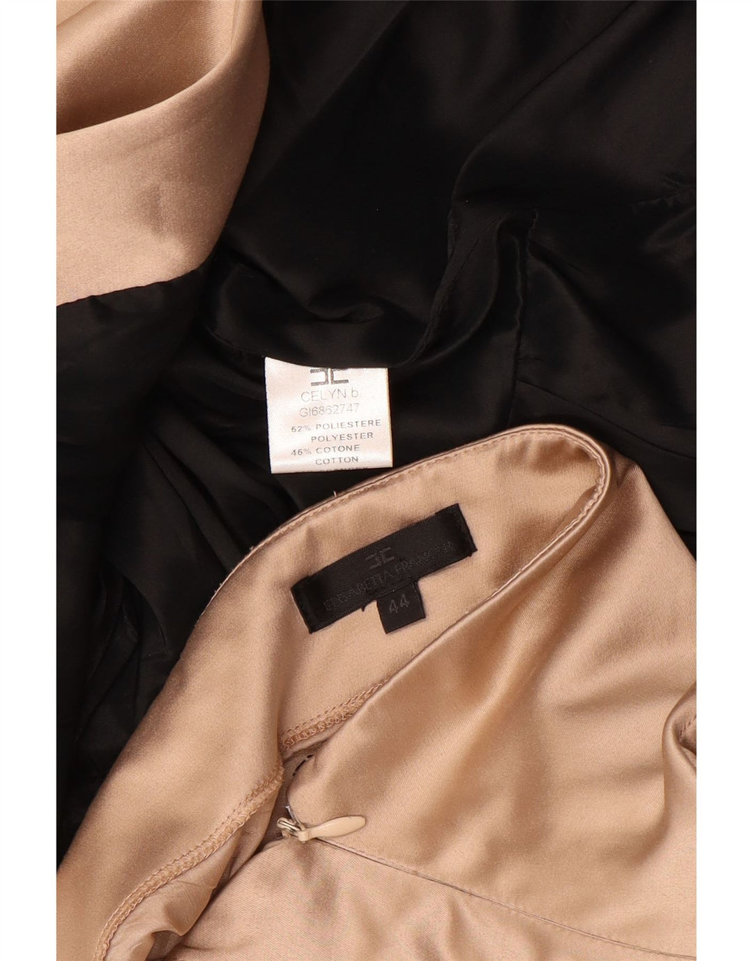 Elisabetta Franchi Dame 2-delt sæt IT 44 Medium Beige Polyester