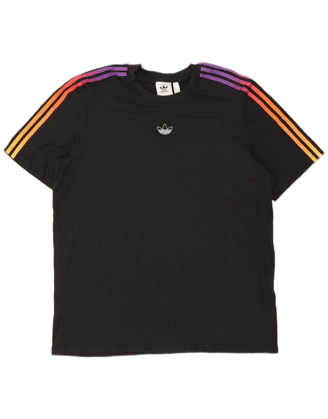 ADIDAS Herre T-Shirt Top XL Sort Bomuld