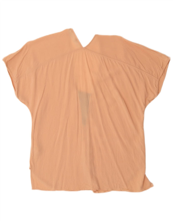 Zara Dame Bluse Top UK 16 Large Pink Viscose
