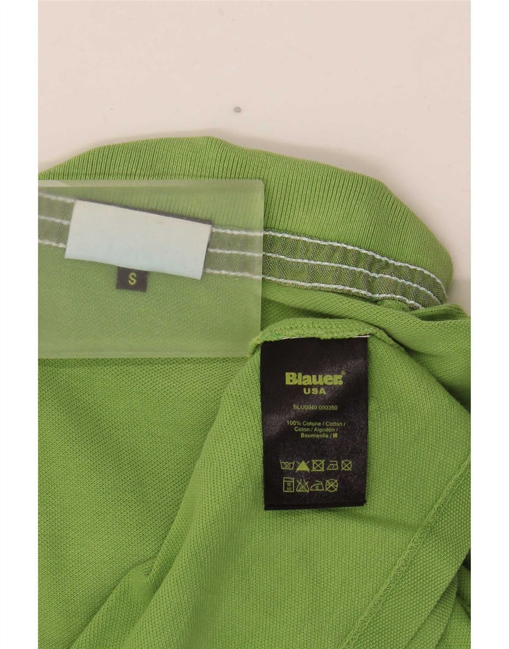 Blauer herre polo shirt lille grøn bomuld