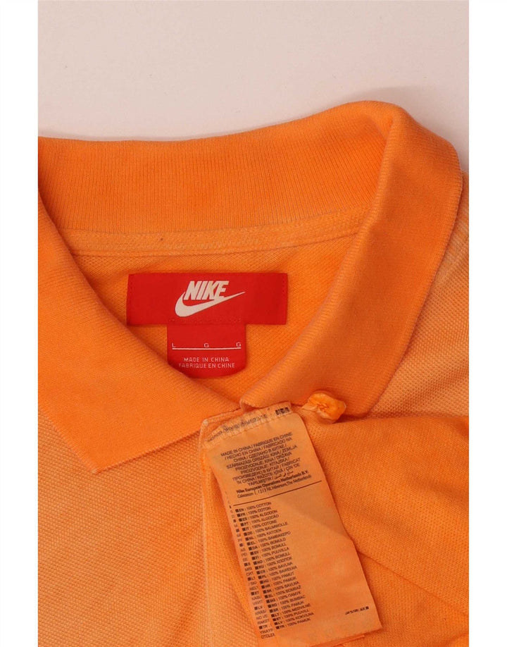 Nike herre poloshirt stor orange bomuld