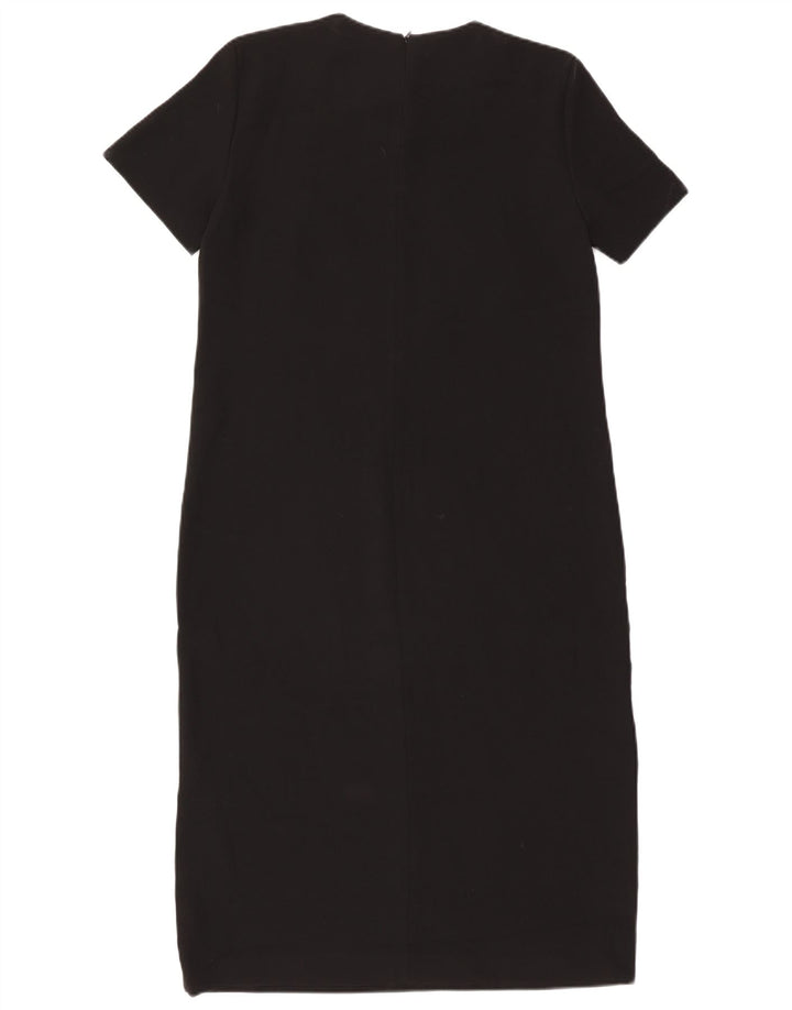 Zara Womens Sheath Dress UK 14 Large Black Polyester