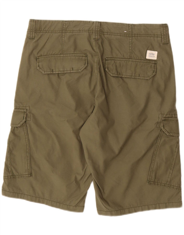ESPRIT Mens Relaxed Fit Cargo Shorts W31 Medium  Khaki Cotton Vintage Esprit and Second-Hand Esprit from Messina Hembry 