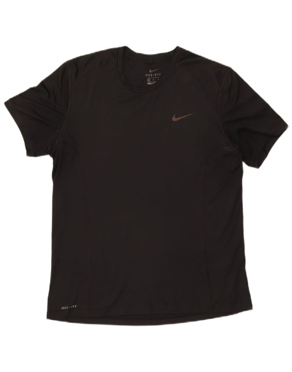 Nike Herre Dri Fit T-Shirt Top Medium Sort