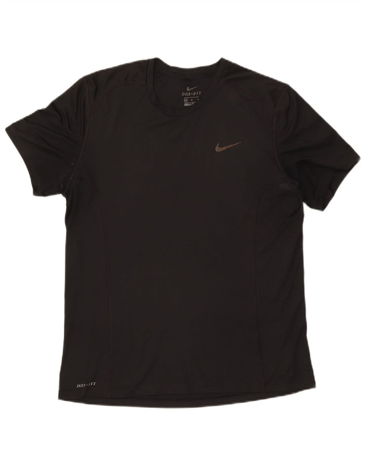 Nike Herre Dri Fit T-Shirt Top Medium Sort