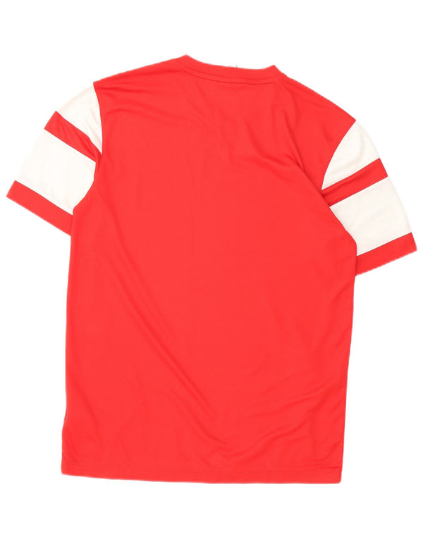 Nike Herre Dri Fit T-shirt Top Medium Rød Colourblock Polyester