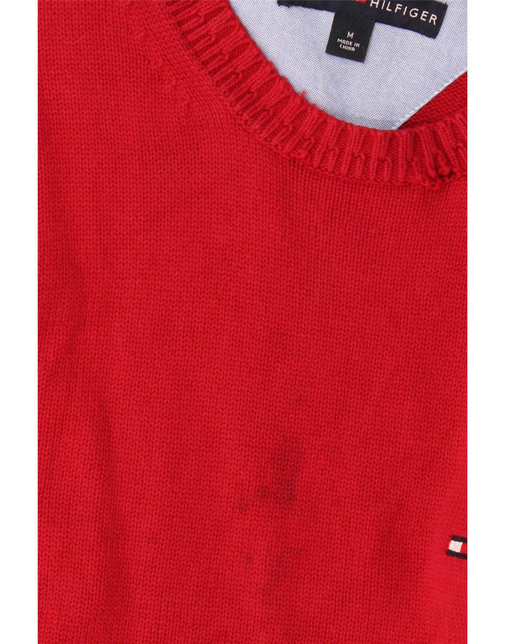 Tommy Hilfiger Herre Boat Neck Jumper Sweater Medium Burgundy