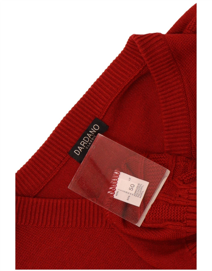 Dardano Herrevest Tank Top IT 50 Medium Rød Bomuld