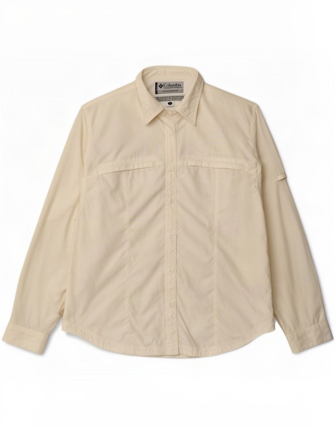 Columbia dameskjorte UK 16 Stor hvid nylon