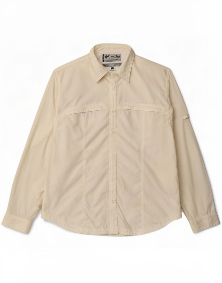 Columbia dameskjorte UK 16 Stor hvid nylon