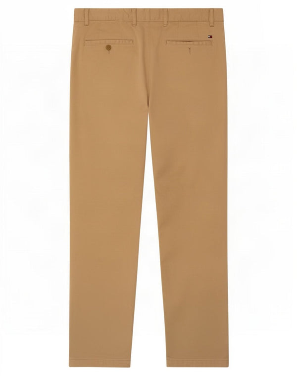 Tommy Hilfiger Herre Lige Chino Bukser W36 L30 Beige Bomuld