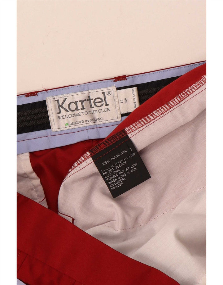 Kartel Herre Straight Suit Bukser W38 L33 Rød Polyester