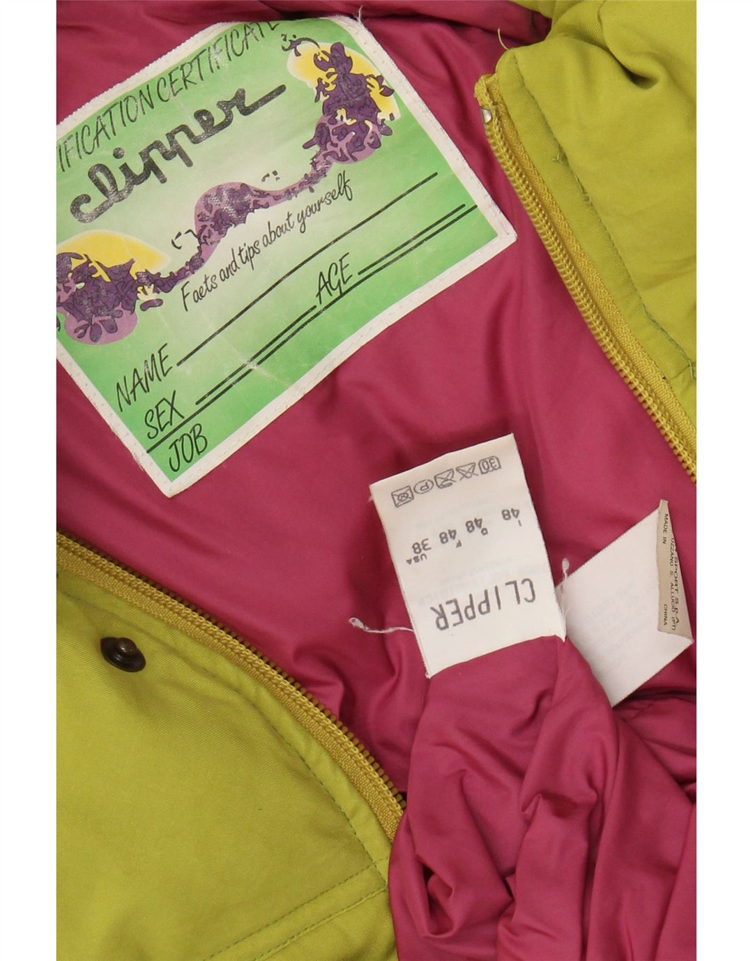 CLIPPER Polstret herrejakke EU 48 Medium Green Polyester