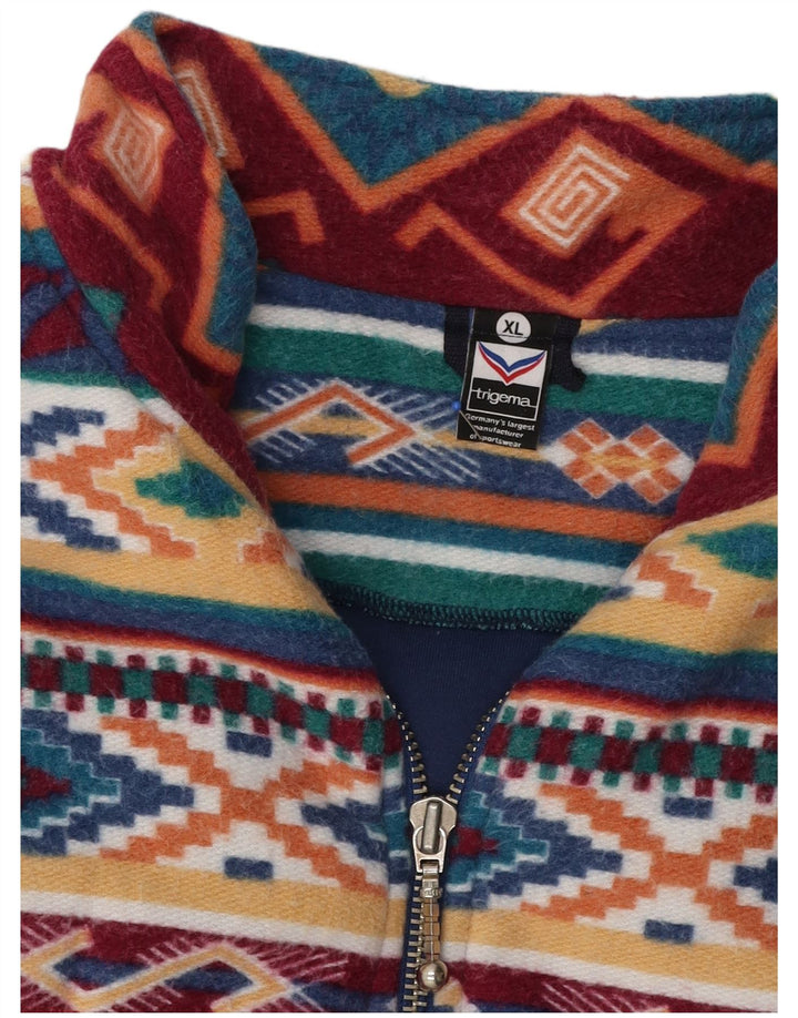 Trigema Fleecejakke til mænd UK 42 XL Flerfarvet geometrisk polyester