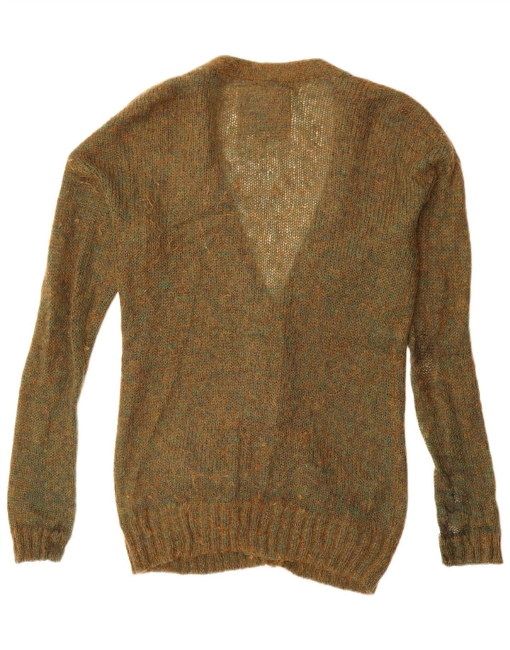 Jack Wills Dame Oversized Cardigan Sweater UK 12 Medium Khaki Flecked