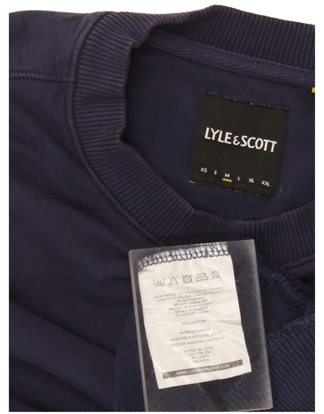 LYLE & SCOTT Sweatshirt til mænd Medium marineblå bomuld