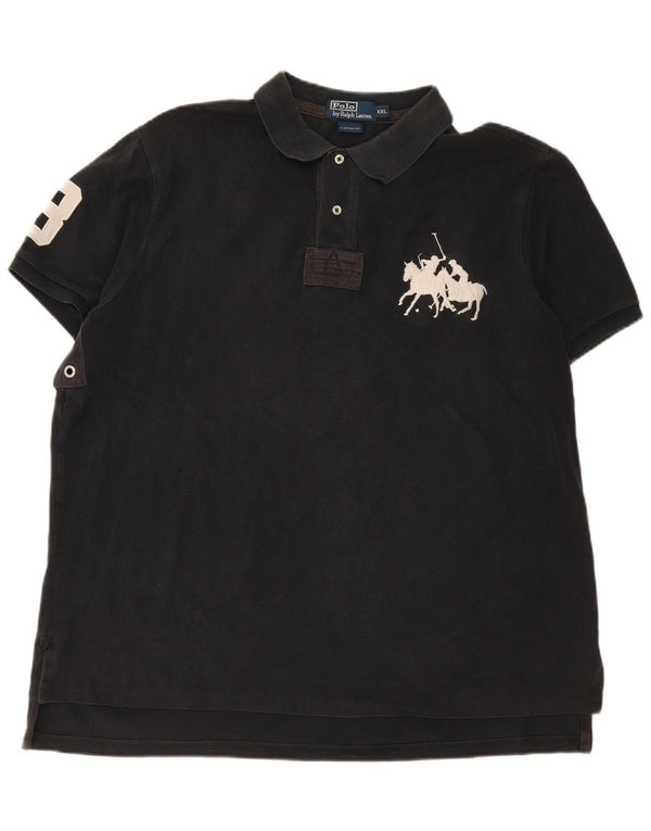 Polo Ralph Lauren Herre grafisk Custom Fit skjorte 2XL sort bomuld