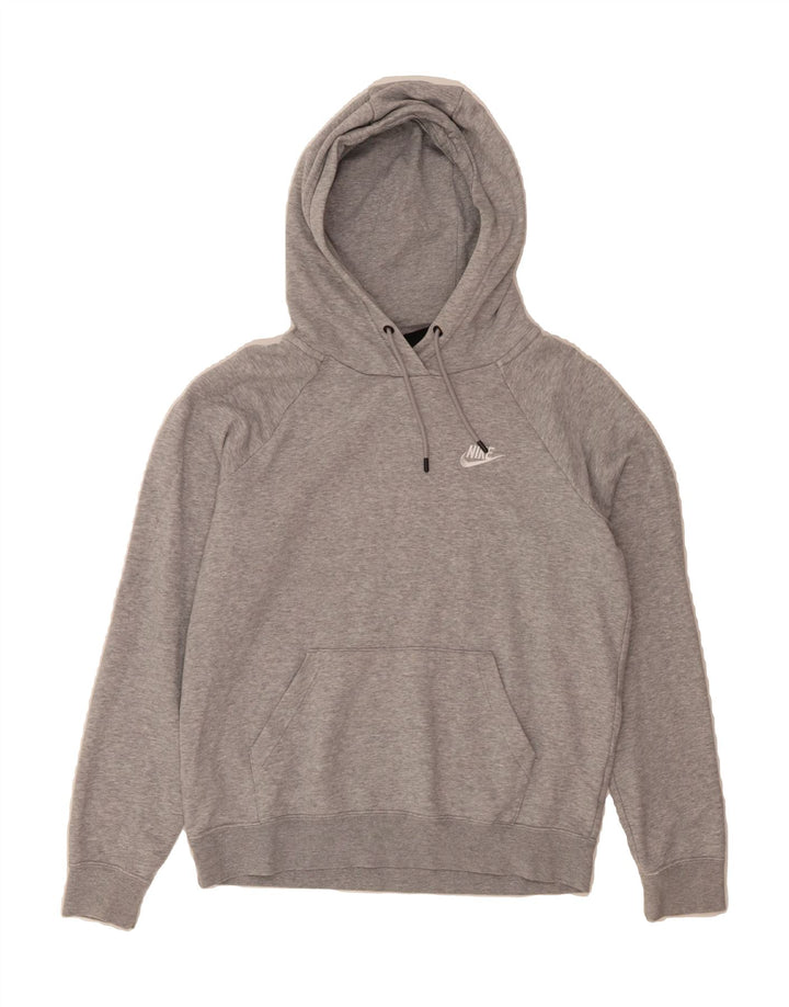 NIKE Womens Oversized Hoodie Jumper UK 10 Small Grey Cotton Vintage Nike and Second-Hand Nike from Messina Hembry 