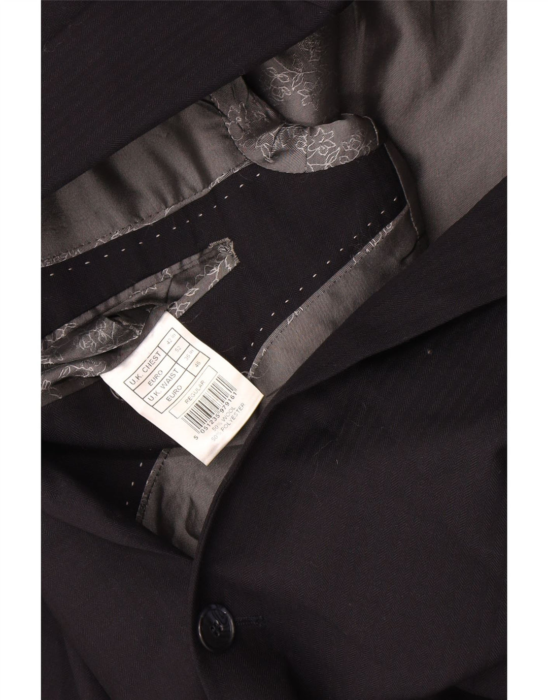 Pierre Cardin Herre 2-knaps blazerjakke UK 42 XL marineblå polyester