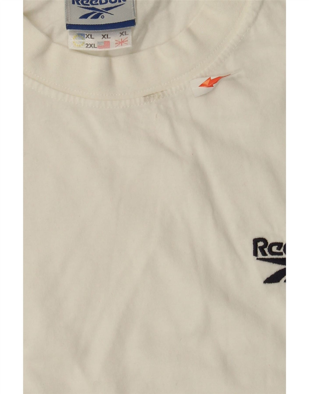Reebok Herre T-Shirt Top XL Hvid Bomuld
