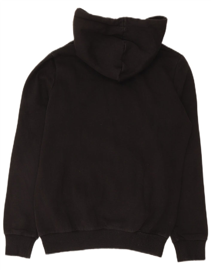 PUMA Grafisk hættetrøje til kvinder UK 10 Lille sort bomuld