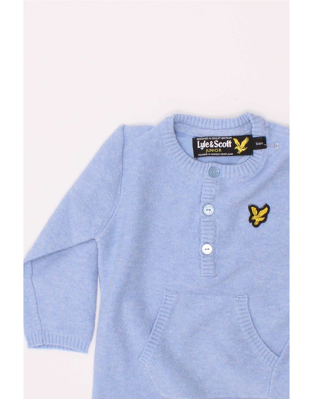 Lyle & Scott Baby Boys Langærmet Playsuit 3-6 måneder Blå
