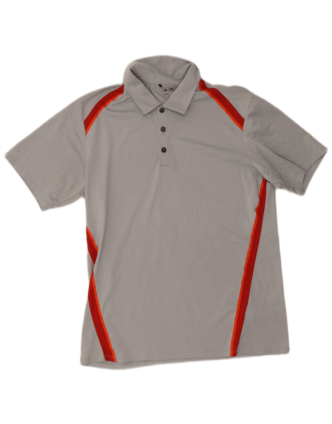 Adidas Herre Climacool Polo Shirt Large Grå Colourblock Polyester