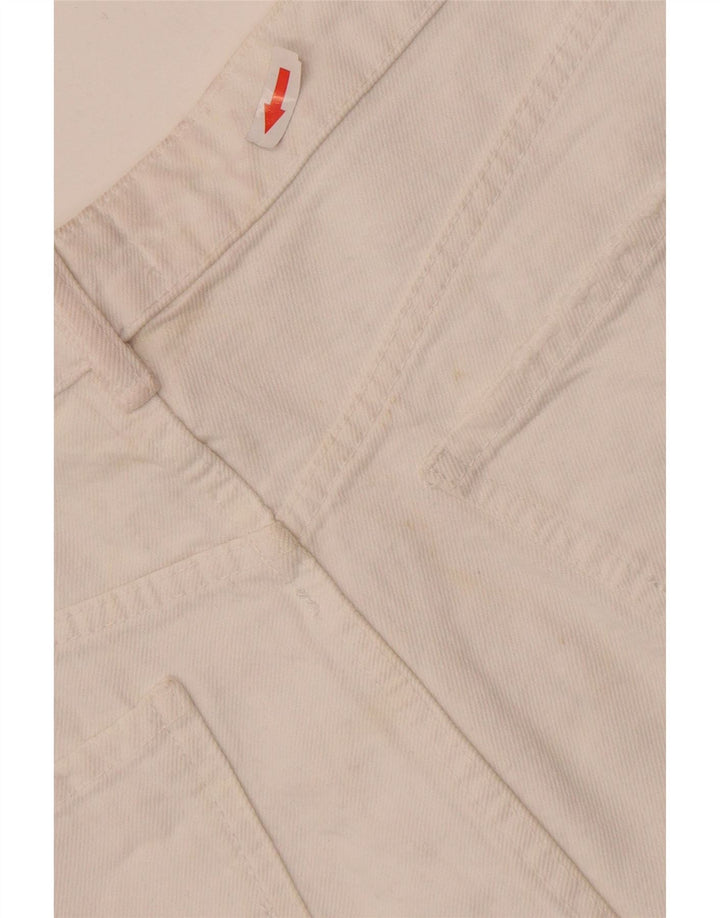 Zara Dame Denim Shorts EU 42 Large W32 White