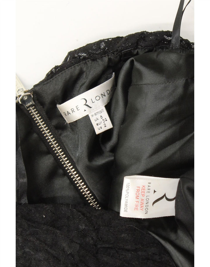 VINTAGE Womens Maxi Strapless Dress UK 6 XS  Black Polyamide Vintage Vintage and Second-Hand Vintage from Messina Hembry 