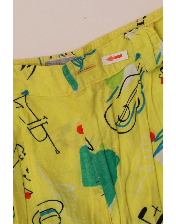 Iber Dame abstrakt mønster Casual Bukser IT 46 Large W28 L28 Gul