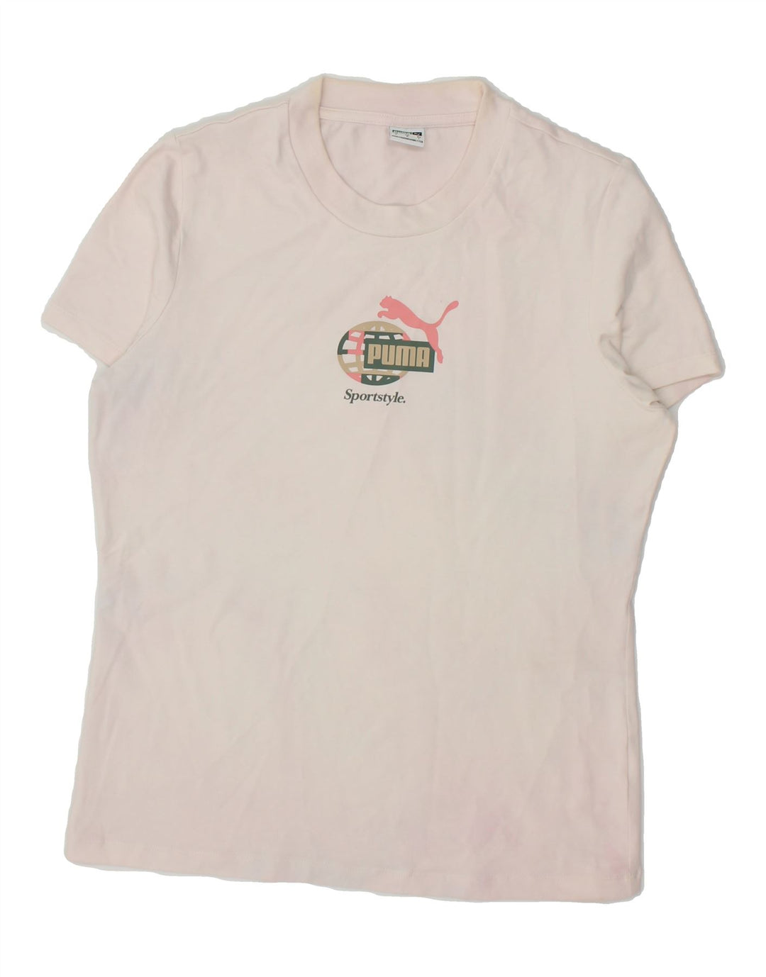 PUMA Womens Graphic T-Shirt Top UK 14 Large Pink Vintage Puma and Second-Hand Puma from Messina Hembry 
