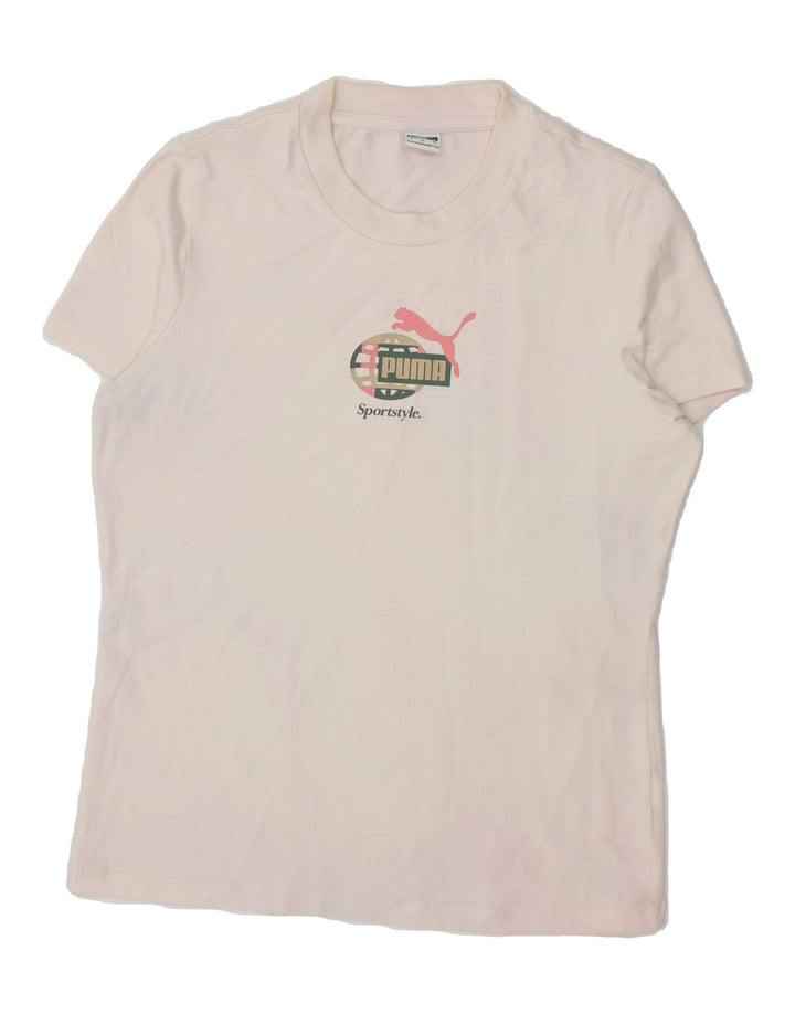 PUMA Womens Graphic T-Shirt Top UK 14 Large Pink Vintage Puma and Second-Hand Puma from Messina Hembry 