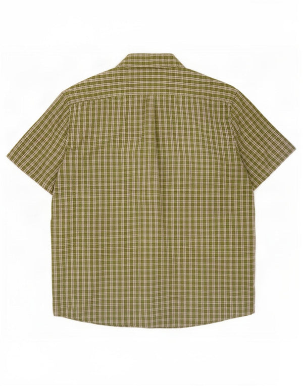 Brugi Kortærmet Herreskjorte UK 50 3XL Grøn Plaid Bomuld