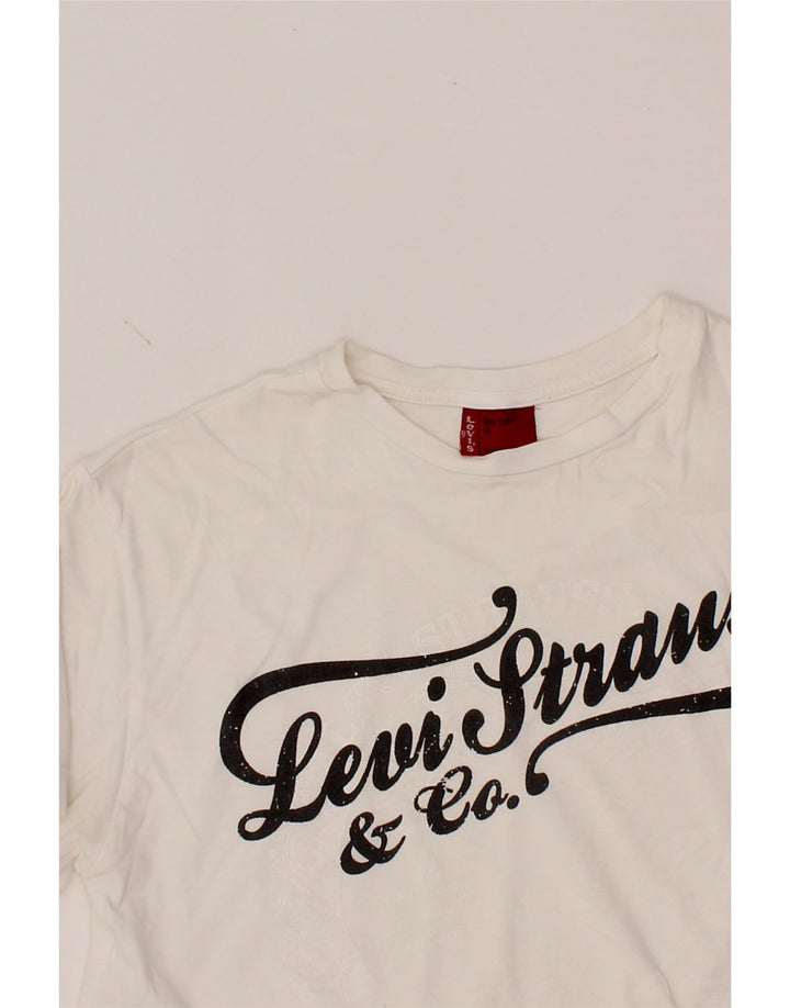 LEVI'S Girls Graphic T-Shirt Top 13-14 Years White Vintage Levi's and Second-Hand Levi's from Messina Hembry 