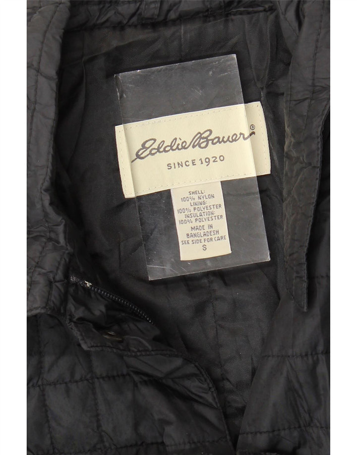 EDDIE BAUER Polstret jakke til kvinder UK 10 Lille sort nylon