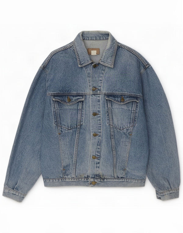 Vintage Herre denimjakke UK 40 Large Blue Cotton