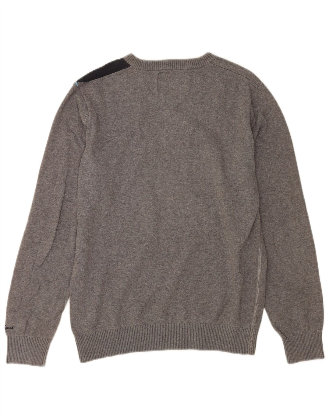 Jack & Jones Herre V-hals sweater Medium Grå Colourblock Bomuld