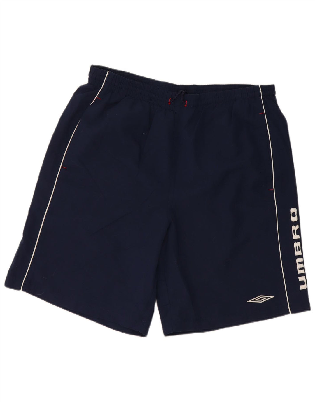 Umbro Herre Graphic Sports Shorts Large Navy Blue Polyester
