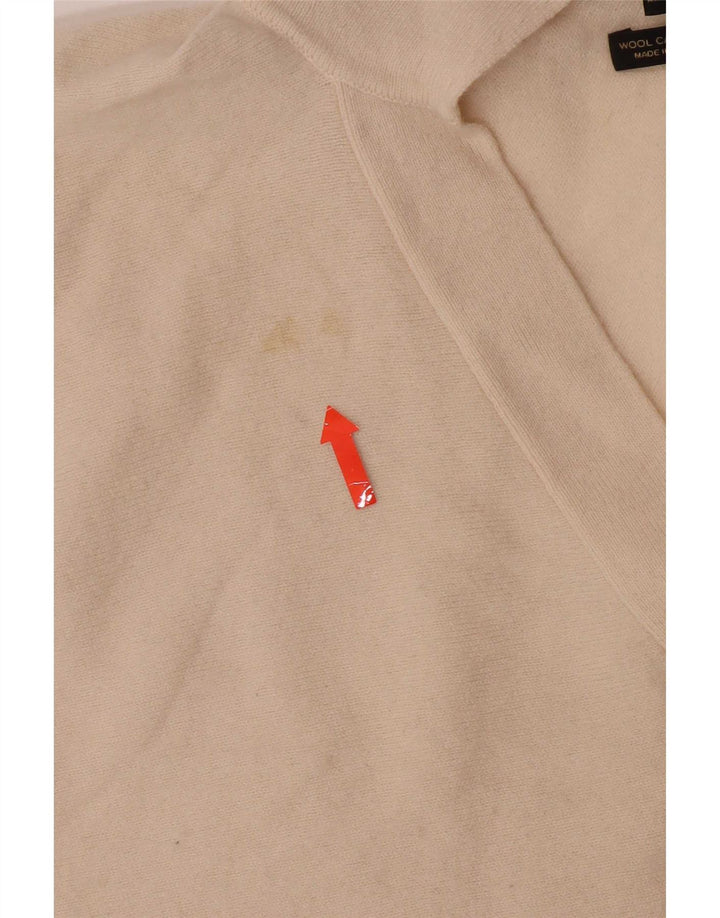 Massimo Dutti Dame Polo Neck Jumper Sweater UK 10 Small Off White