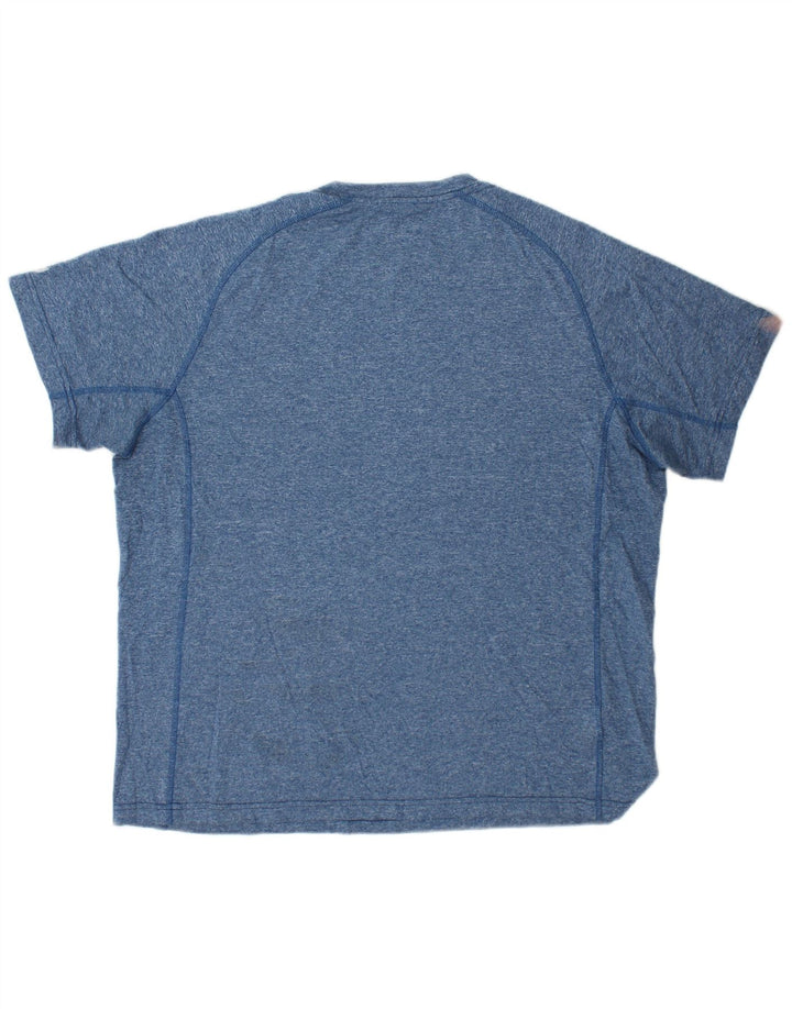 EDDIE BAUER Herre T-shirt Top Large Blue Flecked Polyester