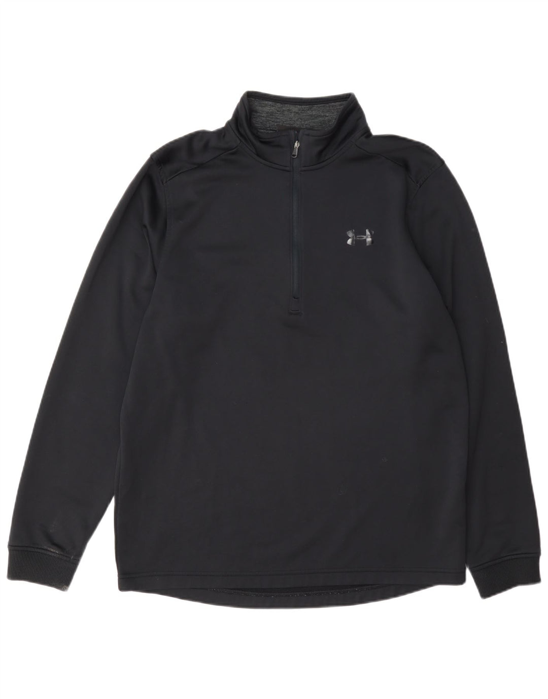 Under Armour Herre Cold Gear Zip Neck Pullover Træningsdragt Top Medium Sort