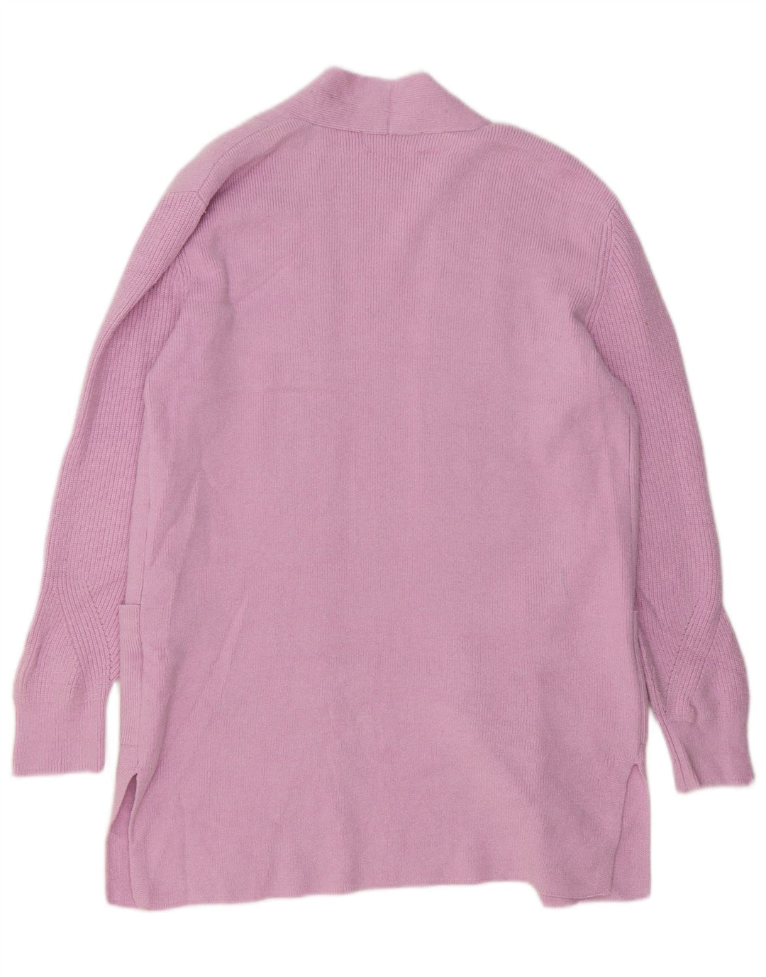 Marks & Spencer Dame Longline Åben Cardigan Sweater UK 12 Medium Pink