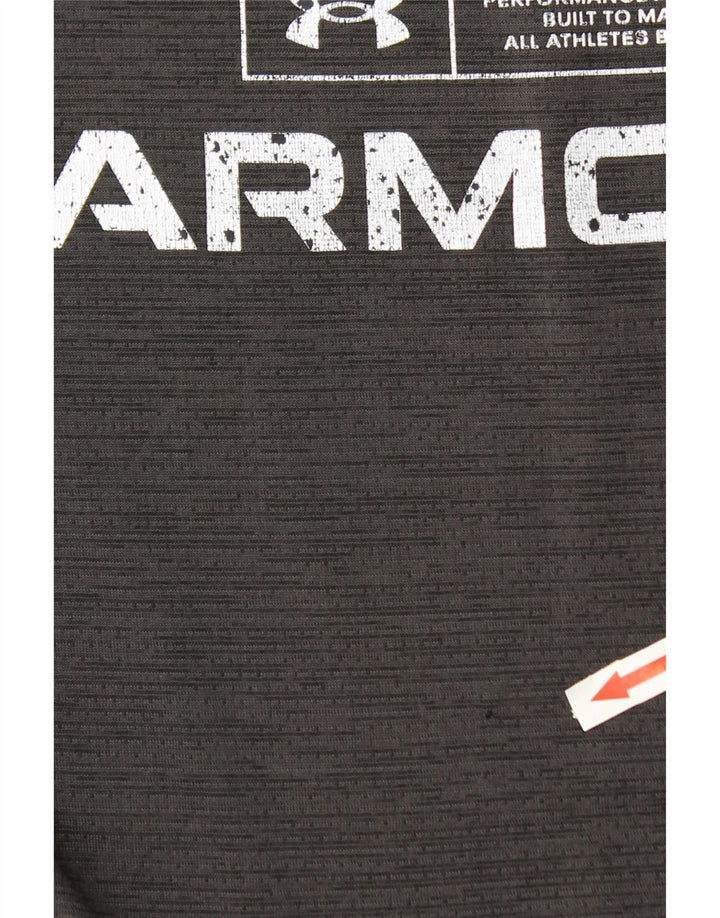 Under Armour Boys Grafisk T-Shirt Top 13-14 år XL Grå Flecked Polyester