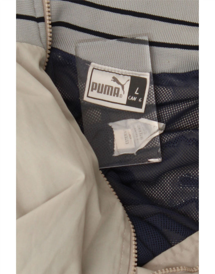 Puma Herre Bomber Jacket UK 40 Stor Grå Bomuld