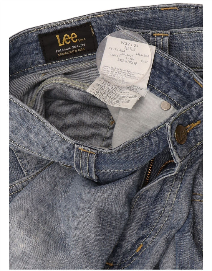 LEE Dame Felton Flared Jeans W32 L31 Blå Bomuld