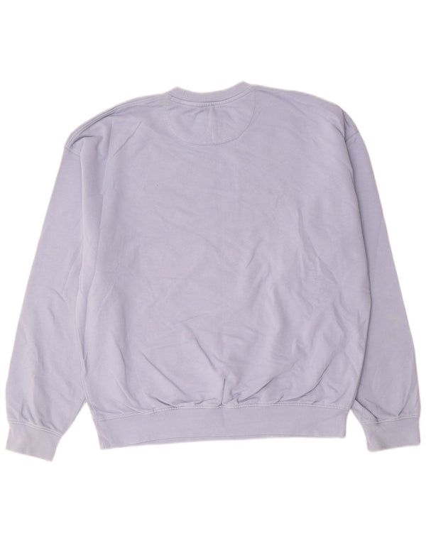 WRANGLER Herre Loose Fit Grafisk Sweatshirt Jumper Lille Blå Bomuld