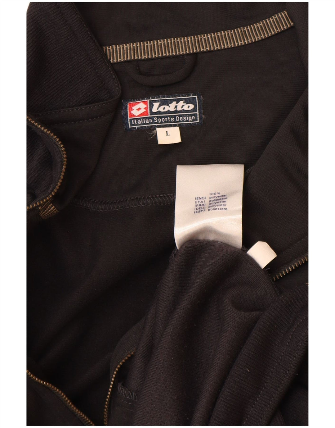 LOTTO Træningsdragt til mænd Topjakke Stor Sort Polyester