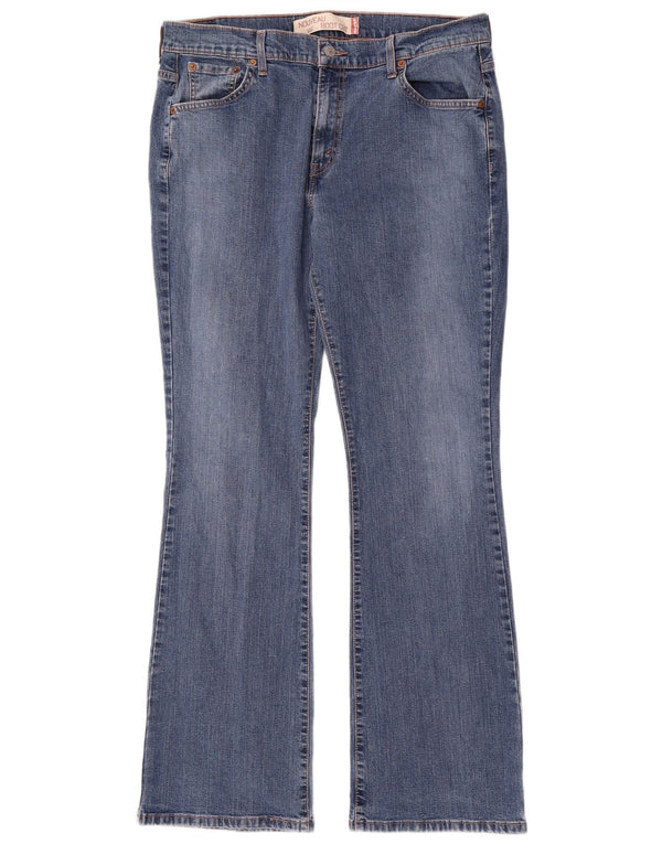Levi's Dame 515 Nouveau Bootcut Jeans US 16 2XL W36 L33 Blå Bomuld